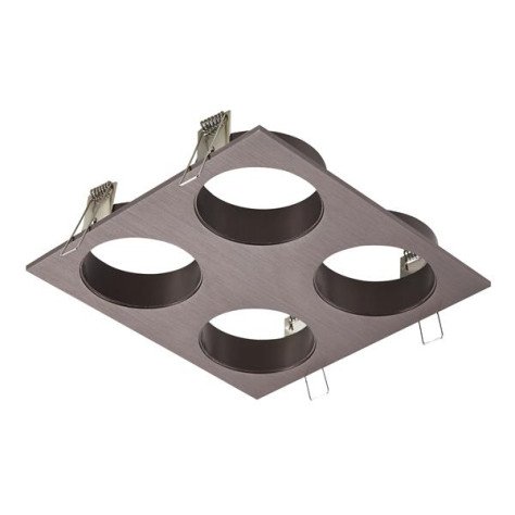 ZOOM BASE - base encastré 4 lampes - alu - 190mm x 190mm x 90mm - bronze