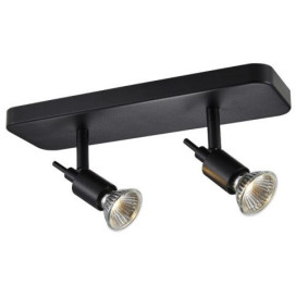 SONAR II - 2x GU10 5W - aluminium - 2700K - 100mm x 300mm x 140mm - noir mat