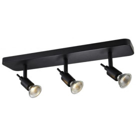 SONAR II - 3x GU10 5W - aluminium - 2700K - 100mm x 440mm x 140mm - noir mat