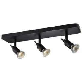 SONAR II - 3x GU10 5W - aluminium - 2700K - 100mm x 440mm x 140mm - noir mat