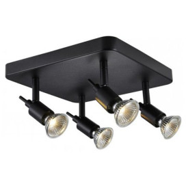 SONAR II - 4x GU10 5W - aluminium - 2700K - 240mm x 240mm x 140mm - noir mat