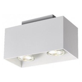 KUBO - 2x GU10 5W - aluminium - 2700K - 90mm x 180mm x 110mm - blanc mat