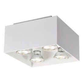 KUBO - 4x GU10 5W - aluminium - 2700K - 180mm x 180mm x 110mm - blanc mat