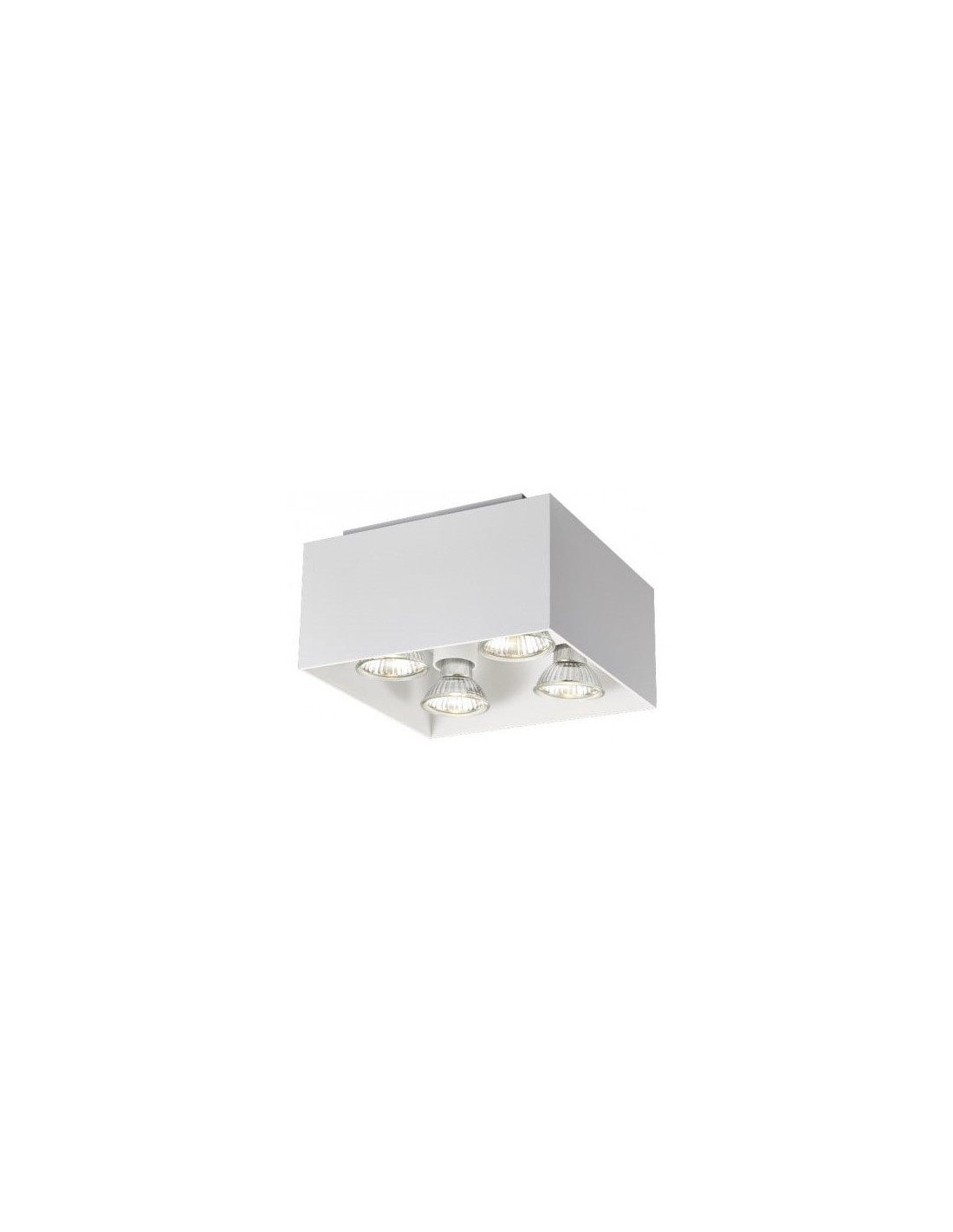 KUBO - 4x GU10 5W - aluminium - 2700K - 180mm x 180mm x 110mm - blanc mat