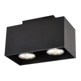 KUBO - 2x GU10 5W - aluminium - 2700K - 90mm x 180mm x 110mm - noir mat