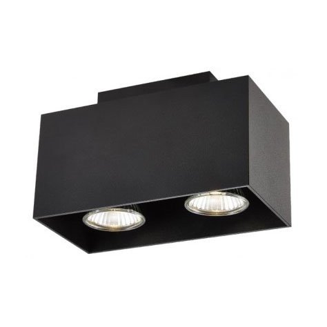 KUBO - 2x GU10 5W - aluminium - 2700K - 90mm x 180mm x 110mm - noir mat