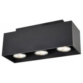 KUBO - 3x GU10 5W - aluminium - 2700K - 90mm x 90mm x 270mm - noir mat