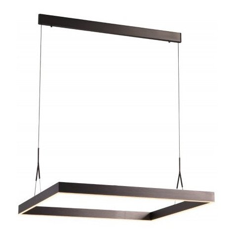 PURE pendule carré - 42W - alu - 2520lm - 3000K - 900mm x 900mm x 1200mm- bronze