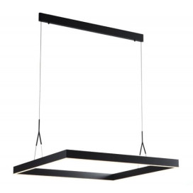 PURE pendel carré - 42W - alu - 2520lm - 3000K - 904/904mm x 2500mm - noir mat
