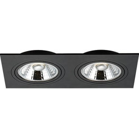 ZOOM AR111 - 2x 12W - alu - 1130lm / 650lm - 2700K - 350mm x 180mm - noir
