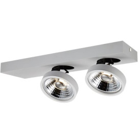 AEON - 2x AR111 12W - 30° - alu - 2700K - 120mm x 440mm x 140mm - blanc mat