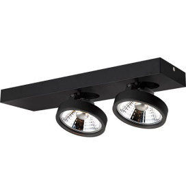 AEON - 2x AR111 12W - 30° - alu - 2700K - 120mm x 440mm x 140mm - noir mat