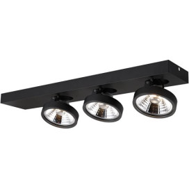 AEON - 3x AR111 12W - 30° - alu - 2700K - 120mm x 580mm x 140mm - noir mat