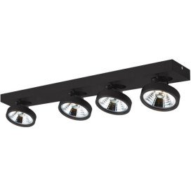 AEON - 4x AR111 12W - 30° - alu - 2700K - 120mm x 720mm x 140mm - noir mat