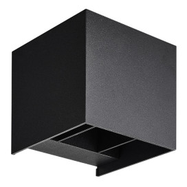 NUALA mural - 2x 5W - alu - 3000K - 100mm x 100mm x 100mm - IP65 - noir mat
