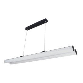 RORY pendule - 2x 24W - 3000K - 3290lm - 1170mm x 65mm x 1500mm - dimmable- noir