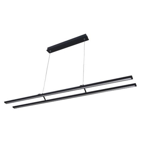 LINO pendule - 2x 24W - 3000K - 3290lm - 1166mm x 65mm x 1500mm - dimmable- noir