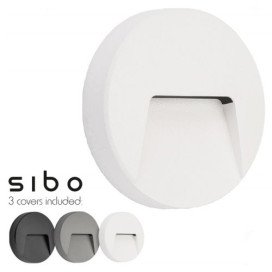 SIBO rond - 3W - plastic - 280lm - 3000K - IP65 - dia 135mm x 32mm- avec 3 couv.