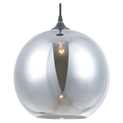 ROGODO - 1x E27 - acier / verre - max 60W - dia 300mm x 1200mm - noir/ gris fumé