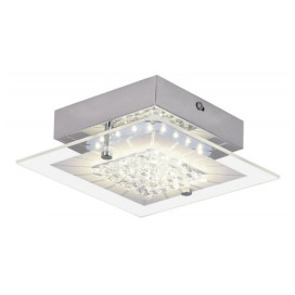 KARAL carré - 6W - 540lm - 3000K - 180mm x 180mm x 70mm - inox / verre