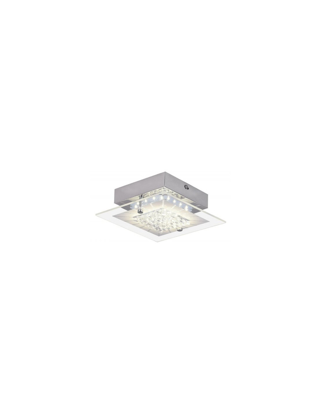 KARAL carré - 6W - 540lm - 3000K - 180mm x 180mm x 70mm - inox / verre