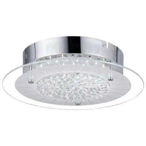 KARAL rond - 12W - 1080lm - 3000K - dia 280mm x 70mm - inox / verre