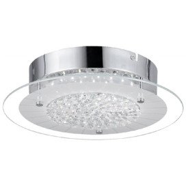 KARAL rond - 18W - 1620lm - 3000K - dia 360mm x 70mm - inox / verre