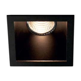 TETIZ Square encastré - GU10 - alu / plexi - max 50W - 84mm x 84mm x 45mm - noir