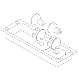 NYSIT Base 2L - base pour version à 2 spots - noir