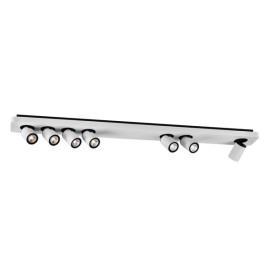 NYSIT - 7x GU10 4,5W - acier - 2800K- 1135mm x 120mm x 120mm- noir/ blanc/ blanc