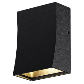IPSO mural - 3W - acier / plexi - 3000K - 65mm x 88mm x 38mm - IP65 - noir