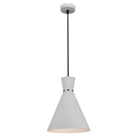 KONO pendule - E27 - max 60W - acier - dia 250mm x 1545mm - blanc / blanc