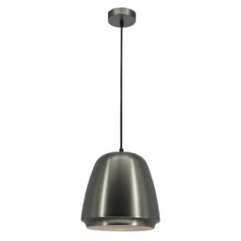 BOBAN pendule - E27 - max 60W - acier - dia 250mm x 1485mm - acier brossé/ blanc