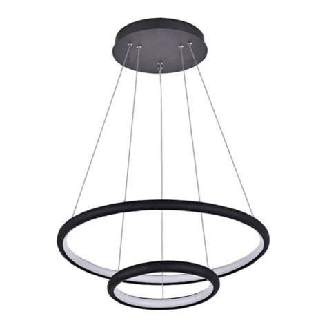 ANNU pendule 2 anneaux - SMD Led - 36W - alu / plexi - 3000K - dimmable - noir