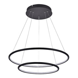 ANNU pendule 2 anneaux - SMD Led - 53W - alu / plexi - 3000K - dimmable - noir