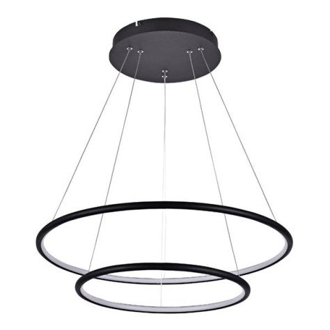 ANNU pendule 2 anneaux - SMD Led - 53W - alu / plexi - 3000K - dimmable - noir