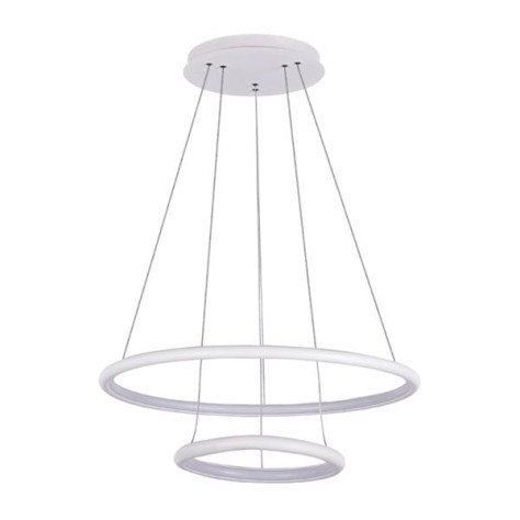 ANNU pendule 2 anneaux - SMD Led - 36W - alu / plexi - 3000K - dimmable - blanc