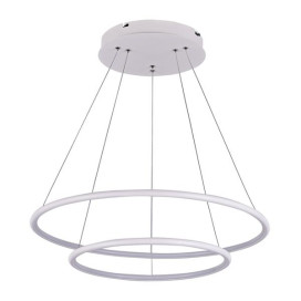 ANNU pendule 2 anneaux - SMD Led - 53W - alu / plexi - 3000K - dimmable - blanc