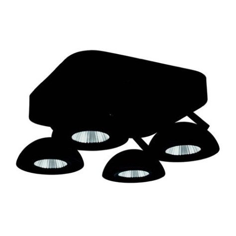 NOOMI plafond - 4x 7W - 4x 615lm - 3000K - 275mm x 275mm - dimmable - noir