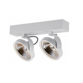 PULSE - 2x AR111 12W - 30° - alu - 2700K - 146mm x 62mm x 182mm - blanc