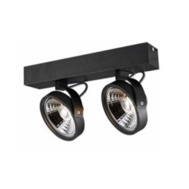PULSE - 2x AR111 12W - 30° - alu - 2700K - 146mm x 62mm x 182mm - noir