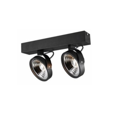 PULSE - 2x AR111 12W - 30° - alu - 2700K - 146mm x 62mm x 182mm - noir
