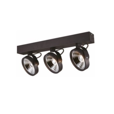 PULSE - 3x AR111 12W - 30° - alu - 2700K - 146mm x 62mm x 182mm - noir
