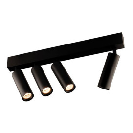 Lopal spot - 4x 4W AC COB LED - 2700K - 4x 360lm - dimmable - noir