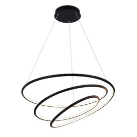 BOA pendule - SMD Led - 88W - alu / plexi - 3000K - 3080lm - dimmable - noir- 3m