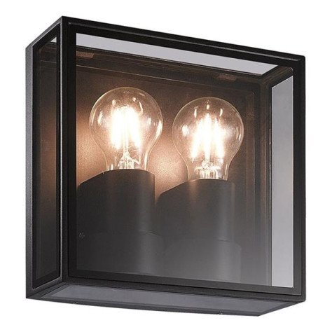 KELSO applique murale 2x E27 max 15W IP65 noir mat