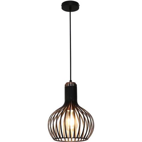 THAN pendule - 1x E27 - métal - max 60W -d235mm x 1200mm - noir / cuivre