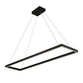 GURI pendule - 98W - alu/plexi - 1855lm - 3000K - 300mm x 1200mm - dim - noir