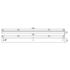 Base montage lache pour suspension 3x, noir, 150cm