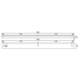 Base montage lache pour suspension 3x, noir, 120cm
